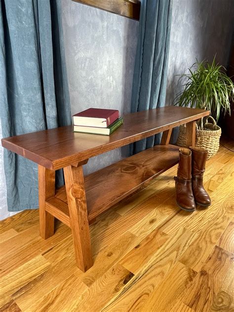 Entryway Bench With Shelf, Bench With Shoe Storage - Etsy