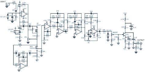 Bass Guitar Preamp Pedal DIY : Schematic & PCB Design