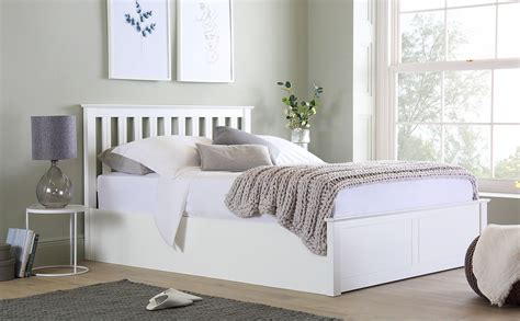 Phoenix White Wooden Ottoman Storage Bed Bed King Size Only £419.99 | Furniture Choice