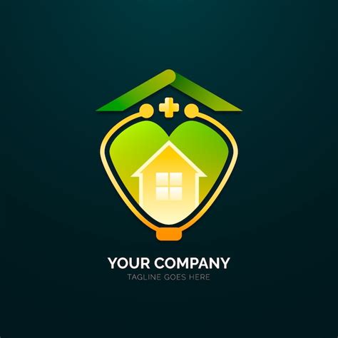 Free Vector | Home health care logo design template