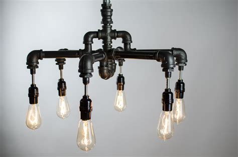 Buy Handmade 6 Edison Bulbs Industrial Lighting Chandelier, made to order from Chicwatts ...