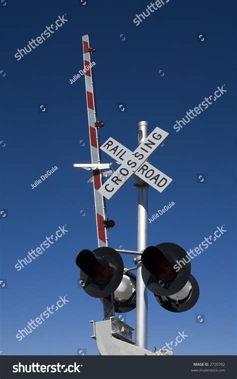 Railroad Crossing Sign Arm Raised Position Stock Photo 2720792 ...