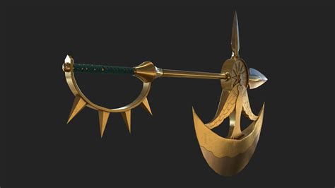 3D model Escanor Sacred Treasure Divine Axe Rhitta VR / AR / low-poly ...