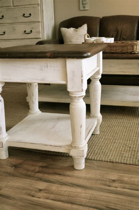 Distressed White Farmhouse Coffee Table – HOMYSTYLE