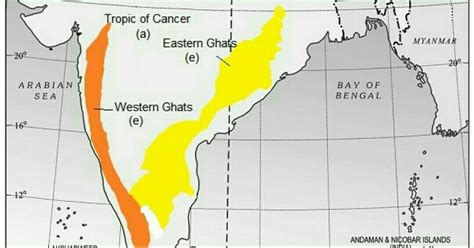 Western Ghats Mountains Map