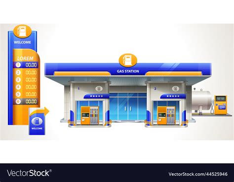 Gas station Royalty Free Vector Image - VectorStock