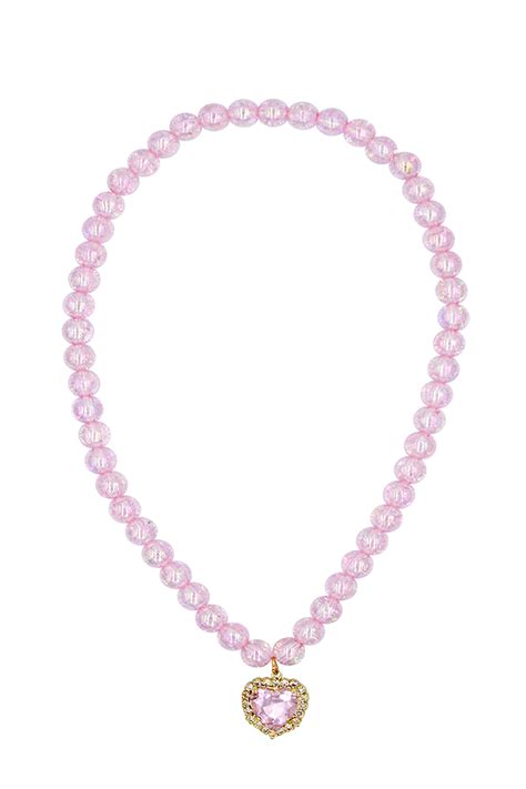 Enchanted Pink Heart Necklace-CE86123-M