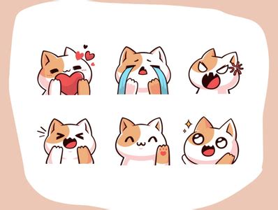 CUTE CAT EMOTES by Pixellence on Dribbble