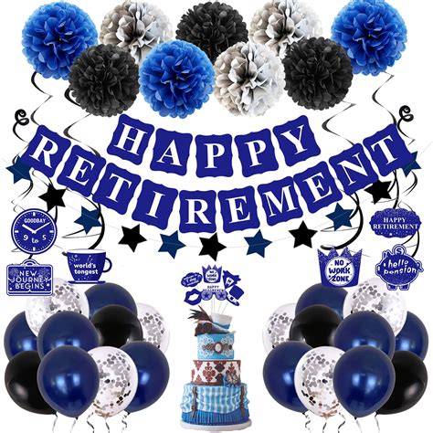 Buy Retirement Party Decorations for Men Women, Happy Retirement ...