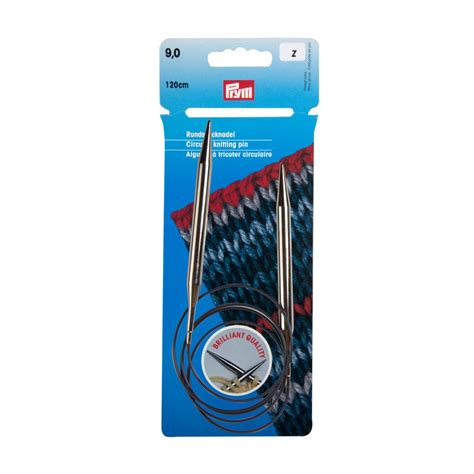 PRYM 9 mm 120 cm Brass Circular Knitting Needle -212227 - Hobiumyarns