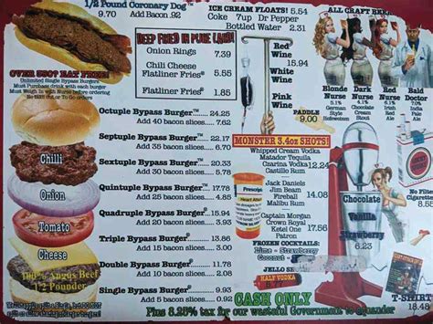 diario desinfectar Pronunciar heart attack grill menu prices tubo Despertar Negar