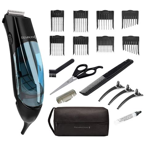 Remington HKVAC2000A Vacuum Haircut Kit, Vacuum Beard Trimmer, Hair Clippers for Men (18 pieces ...