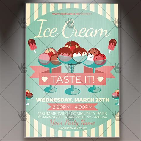 Download Ice Cream Flyer - PSD Template | PSDmarket