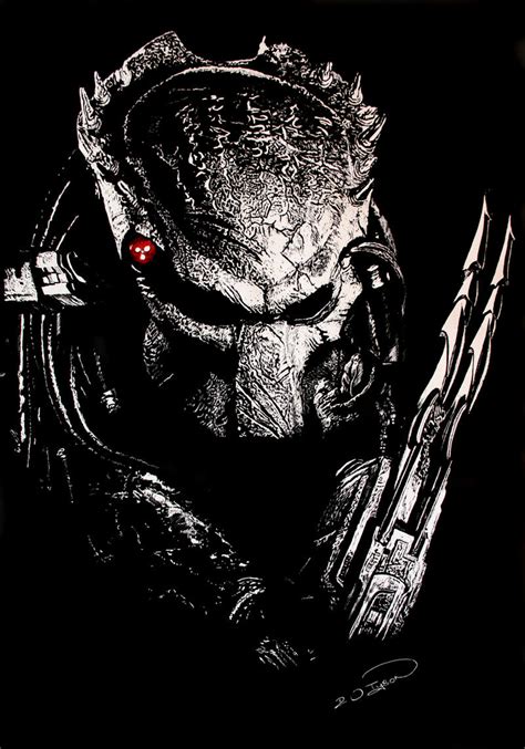 Predator AVP scratchboard by RTyson on DeviantArt