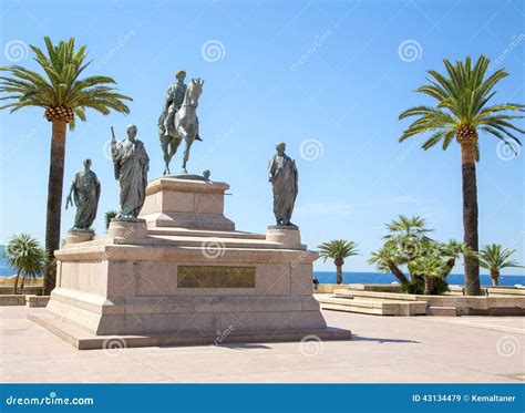 Equestrian Statue Of Napoleon In Ajaccio, Corsica, France Royalty-Free ...