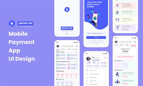 Instant Pay mobile payment app UI design | Figma