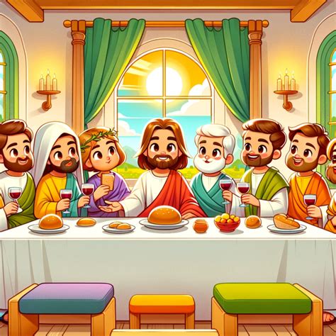 La última cena de Jesús para niños