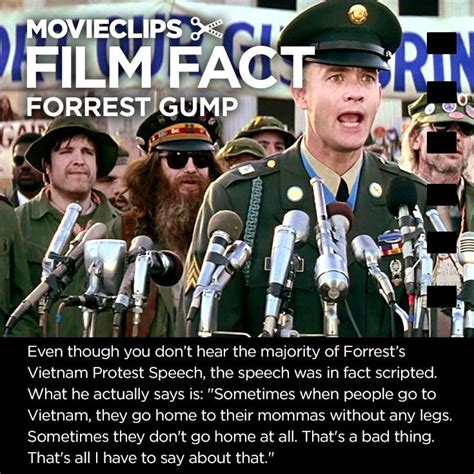 Forrest Gump #FilmFact | The Unheard Speech | Forrest gump, Film facts ...