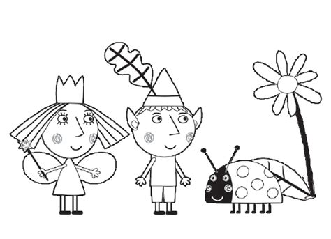 Little kingdom Ben and Holly's coloring pages to download and print for free