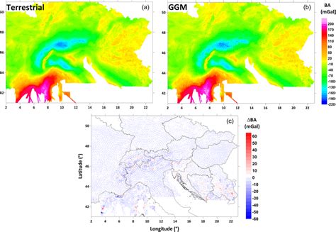 Comparison of Bouguer anomaly maps (correction density 2670 kg m −3 )... | Download Scientific ...