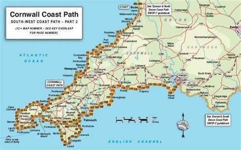 Detailed Map of Cornwall | Trailblazer Guide Books – Cornwall Coast ...