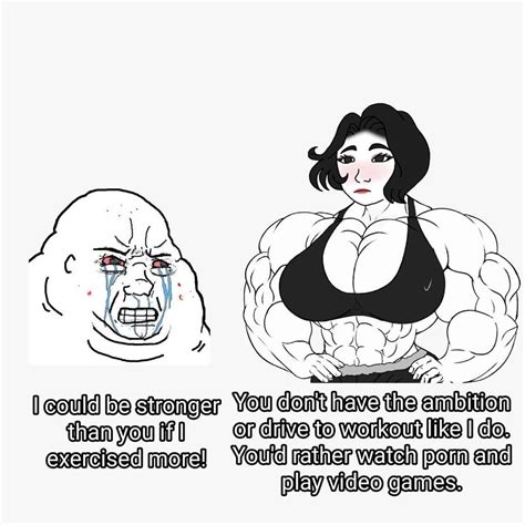 Muscle girl wojak meme 10 by Caldawsom on DeviantArt