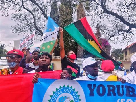 Secession: IPOB, Oduduwa republic agitators in joint protests on Independence Day (photos)