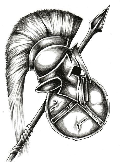 Spartan Tattoo Designs : Spartan Helmet, Shield, and Spear Tattoo ...