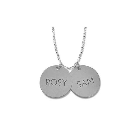 sterling silver engraved name discs necklace by anna lou of london | notonthehighstreet.com