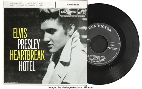 Elvis Presley "Heartbreak Hotel" No Dog Label EP RCA 821 (1956). | Lot #21685 | Heritage Auctions