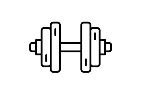 Dumbbell Outline Icon Graphic by Mahi Icons · Creative Fabrica