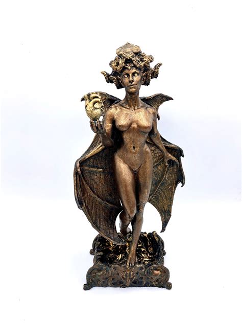 Lilith Demon Girl Sculpture / Woman / Female / Color Gold Size 12 ...