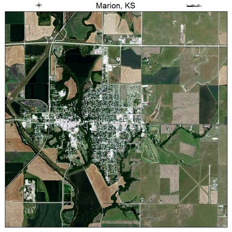 Aerial Photography Map of Marion, KS Kansas