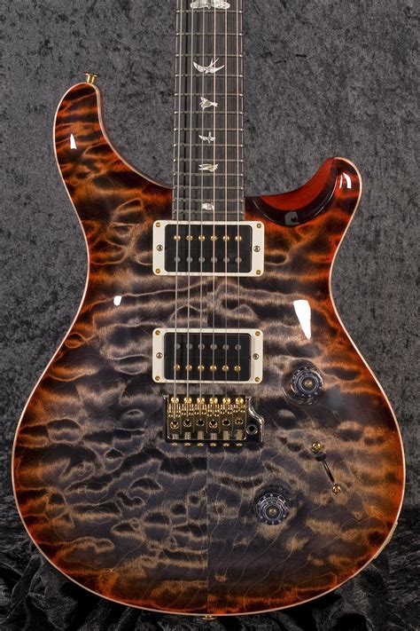 PRS Custom 24 10 Top, Charcoal Cherry | Guitar Gallery