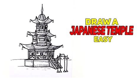 How to Draw a Japanese Temple. - YouTube