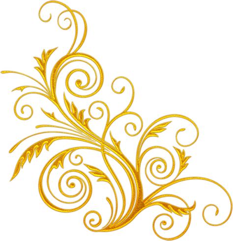 Swirl Border golden Clipart | Clipart