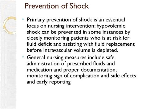 Shock and its nursing management