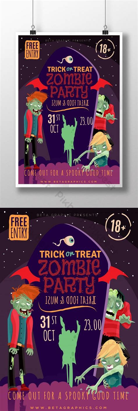 Zombie Party Poster | AI Free Download - Pikbest