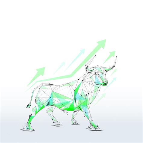 Premium Vector | Technology art image of the world or stock market bull ...