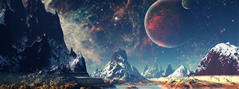 3200x1200 Dual Monitor Wallpapers Space (62+ background pictures) | Paisaje de fantasía, El arte ...