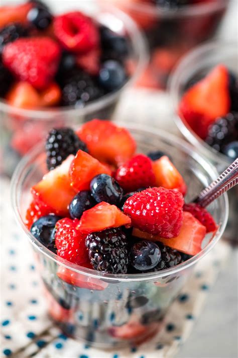 Easy Mixed Berry Fruit Cups | Flour on My Fingers