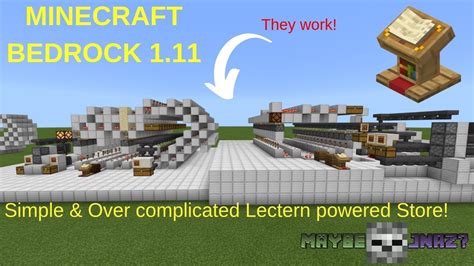 Minecraft 1.11 Lectern Powered Store - Redstone Tutorial - YouTube