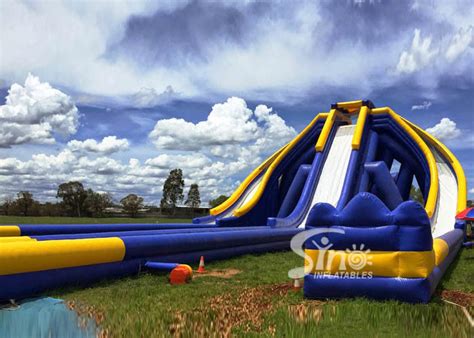 10m high adults giant inflatable triple water slide for water occasions entertainment