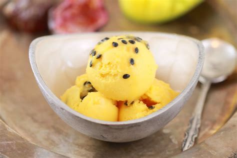 Homemade Mango & Passion Fruit Sorbet in 5 Minutes (No Machine) - Gemma’s Bigger Bolder Baking