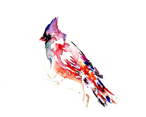 Cardinal Watercolor Painting Watercolor Print of Bird | Etsy