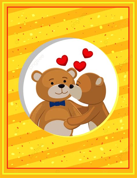 Teddy Bear Heart Vector Hd Images, Teddy Bears Couple Heart Kiss ...