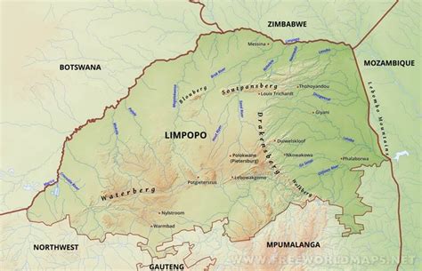 Limpopo map - South Africa