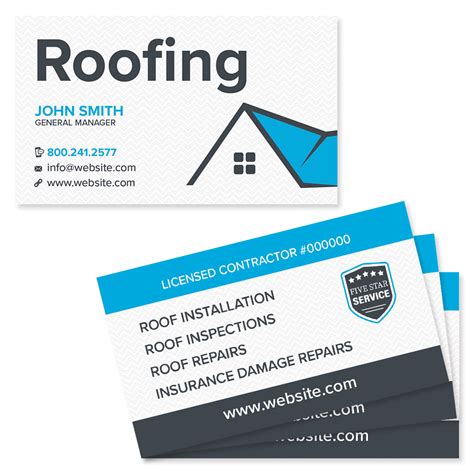 Roofing Business Card Design - Roofer Printing Marketing Service ...