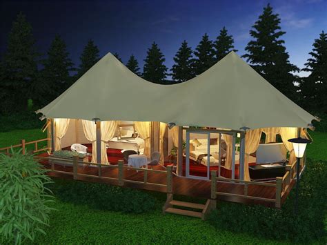 China Luxury Riverside Glamping Tent Resort with Tented Lodge supplier ...