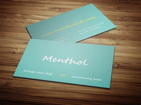 Menthol Minimal Business Card Template by crazyleafdesign on DeviantArt